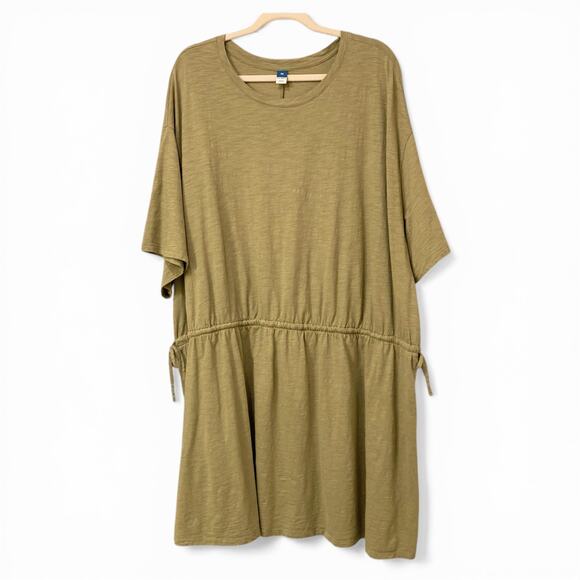 Old Navy Dresses & Skirts - Old Navy Waist-Defined Slub-Knit T-Shirt Dress in Saguaro Green Size 4X EUC